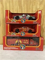 3-Racing Champions Battery Operated Cars