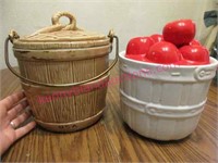 mccoy apple bucket cookie jar -usa pail cookie jar