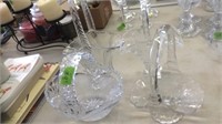 GROUP OF 4 CRYSTAL BASKETS