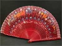 Spanish Painted Wooden Hand Fan