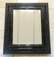 Acanthus Painted Wooden Beveled Mirror.
