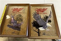2 Miller High Life Mirrors- White Tail Deer &....