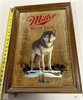 Miller High Life Mirror - Timber Wolf