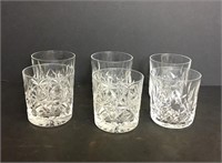Set of 6 Waterford Crystal Rocks Glasses