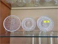 3 WATERFORD CRYSTAL PLATES