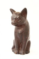 Japanese Bronze Figure of Cat,