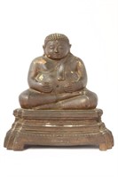 Chinese Bronze Seated Buddha,