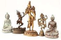 Group of Five Bronze Deities,