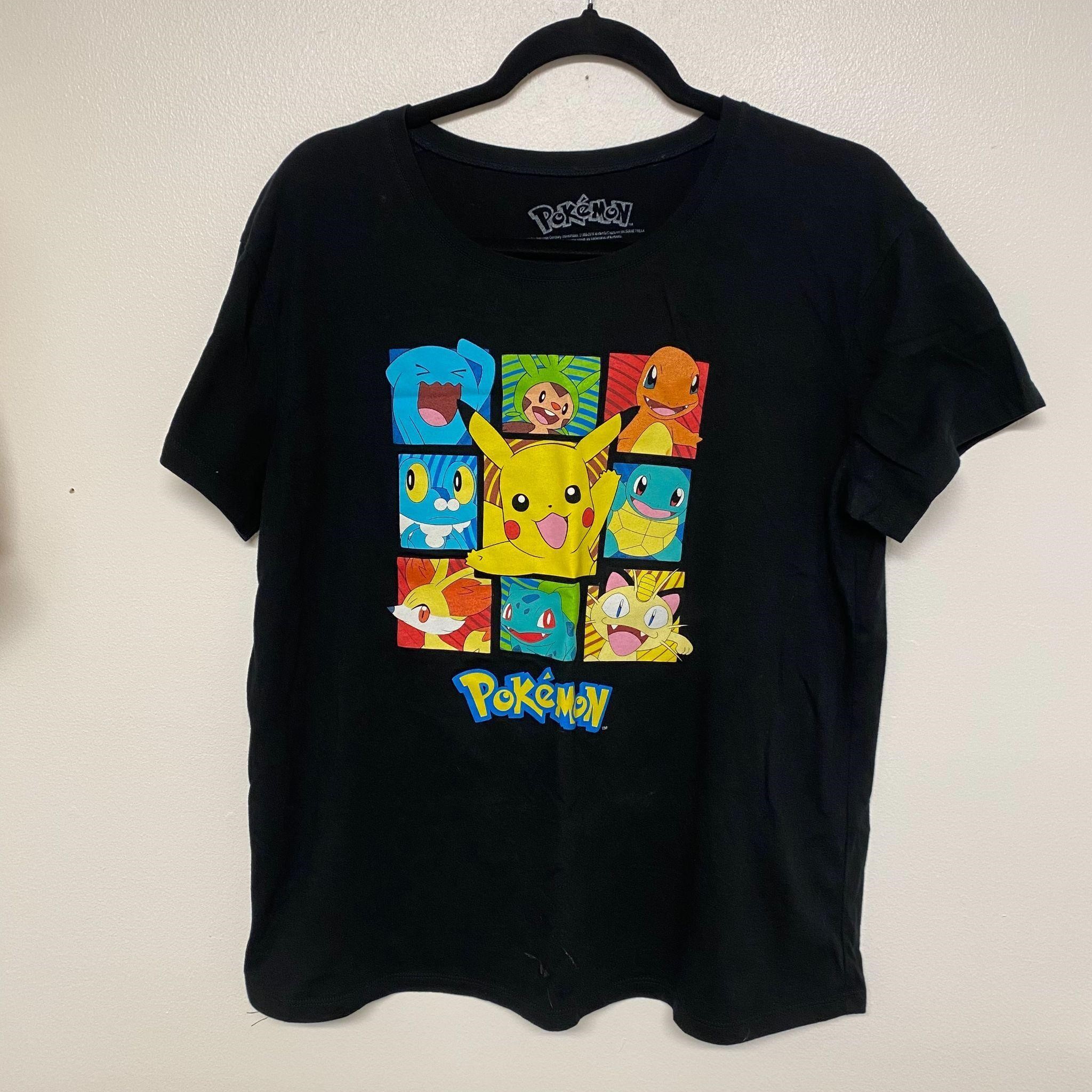 Pokemon Pikachu Black T-Shirt Size 2XL (19)