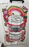 Vintage Budweiser Beach Towel Floral