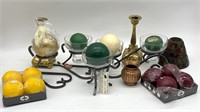 Candleholders and Round Candles 7” Tall and