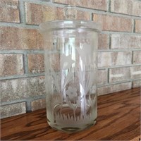 Tulip Etched Biscuit Jar