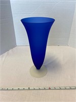 Blue Stained Glass Vase