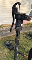 vintage water pump yard art