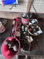 Lot of Misc. Hydraulic items, hose Clamps, hitch b