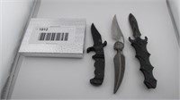 LOT OF THREE POCKET KNIVES BY FURY