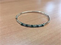 10K Gold Bracelet with Emerald Stones