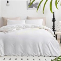 JELLYMONI Cotton White Duvet Cover Twin Size