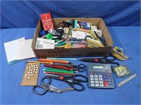 Calculator, Scissors, Tape, Thumb Tacks, Office