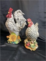 White and Black Dot Roosters