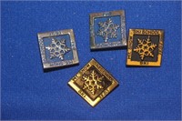 Lot of 4 Ski School Pins