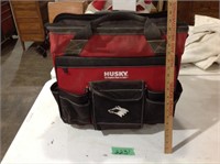 Cloth husky tool bag on wheels