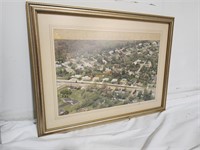 Columbus Ohio Framed Areal Photograph