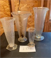 Lot of Vtg Apothecary Beakers