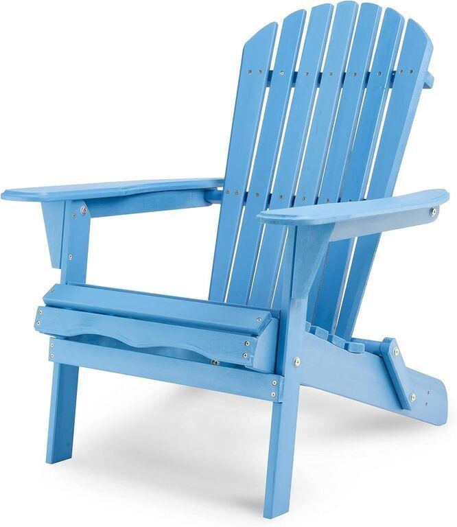 Foldable Blue Adirondack Lounge Chair