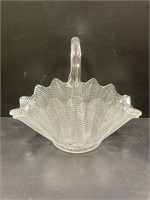 LE Smith Herringbone Glass Basket