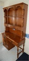 YOUNG HENKLE STUDENT DESK W/BOOKCASE HUTCH TOP