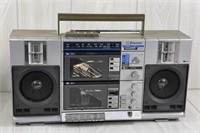 EMERSON BOOM BOX RADIO DUAL CASSETTE PLAYER