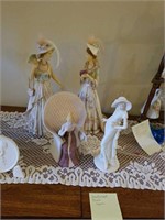 Victorian women figurines- price porcelain