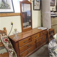 7DR PINE DRESSER W/ MIRROR