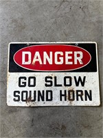 Vintage danger sign