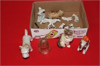 Box of Misc. Dog Figurines
