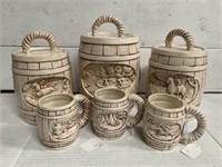 Rustic Western Decor Canister Set and Mugs