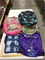 Lot of bags & 2 book bags