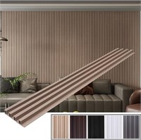 8-pack Slat Wall Panel With 2 Trims Wood Grain