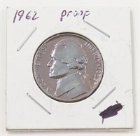 1962 PROOF JEFFERSON NICKEL GREAT TONING