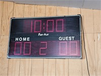 Lighted scoreboard wall mount