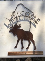 Hanging Welcome Moose Sign