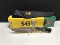 SGB Hunting Knife Halfmoon Micarta Handle