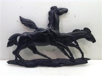 Nice Horse Wall Plaque By Syroco Wood  23 x 33