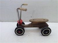 Vtg Toddlers Maple Wood Radio Flyer Push Toy