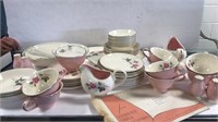 Lot of China rose pattern. With certificate and