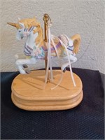 Unicorn carousel music box