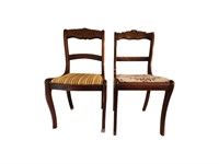 Antique Carved Wooden Chairs (2)