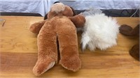 Stuffed dog and stuffed bear. One is 20 inches