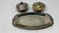 Brass silver plated dishes